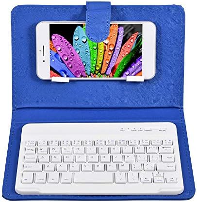 Telefon Universal Wireless Bluetooth Tastatur, Flip Magnetic Leather Travel Tragetasche mit Ständer