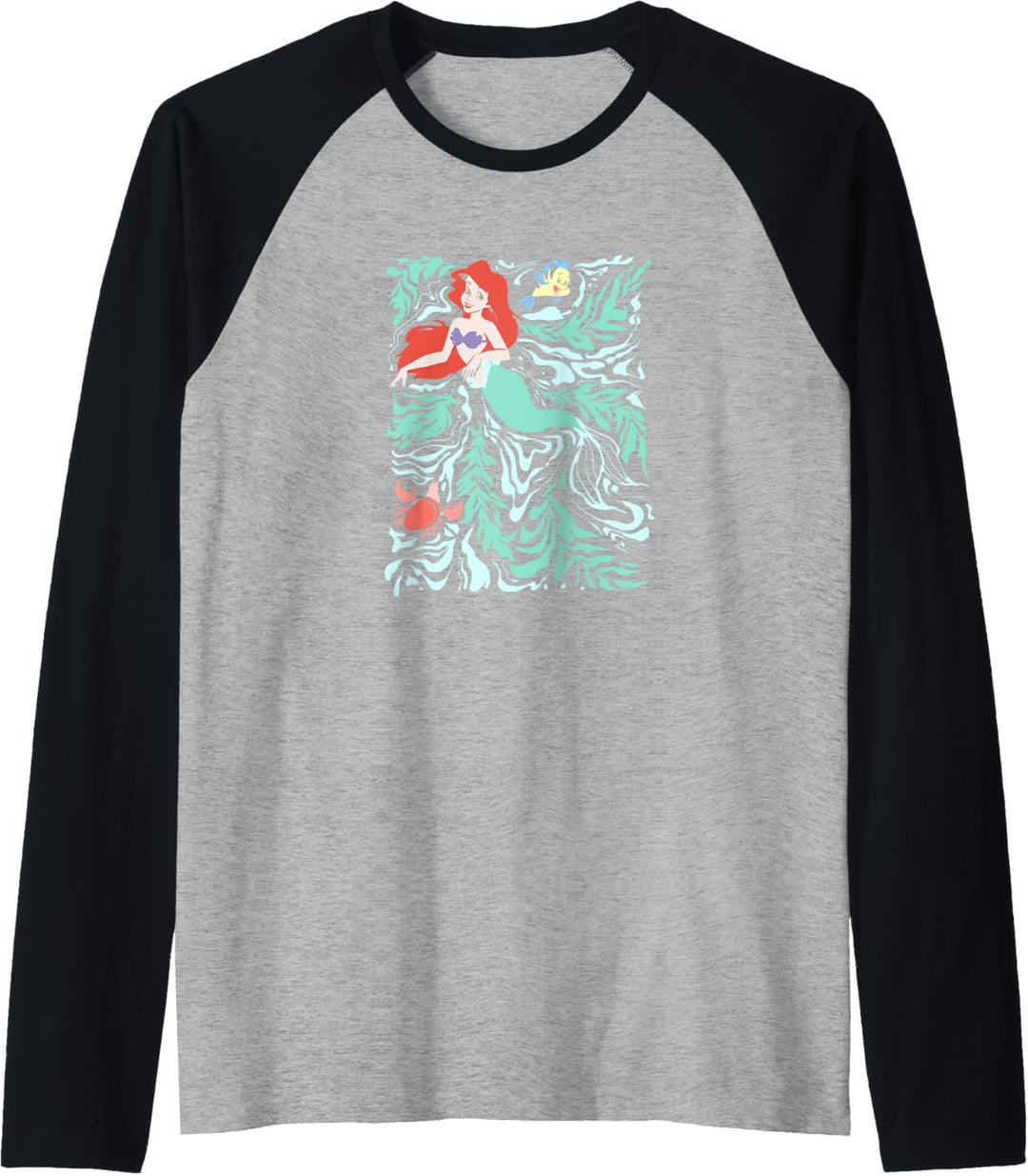 Disney Little Mermaid Ariel Swirly Seaweed Poster C1 Raglan