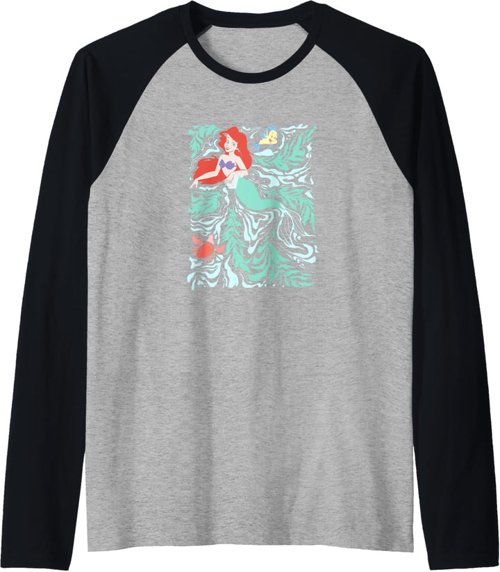 Disney Little Mermaid Ariel Swirly Seaweed Poster C1 Raglan