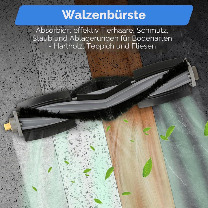 (3 Stück) Walzenbürste kompatibel mit ECOVACS DEEBOT X1/ X1 Omni/ X1 Turbo/ X1 PRO OMNI/ T10/ T10 Pl