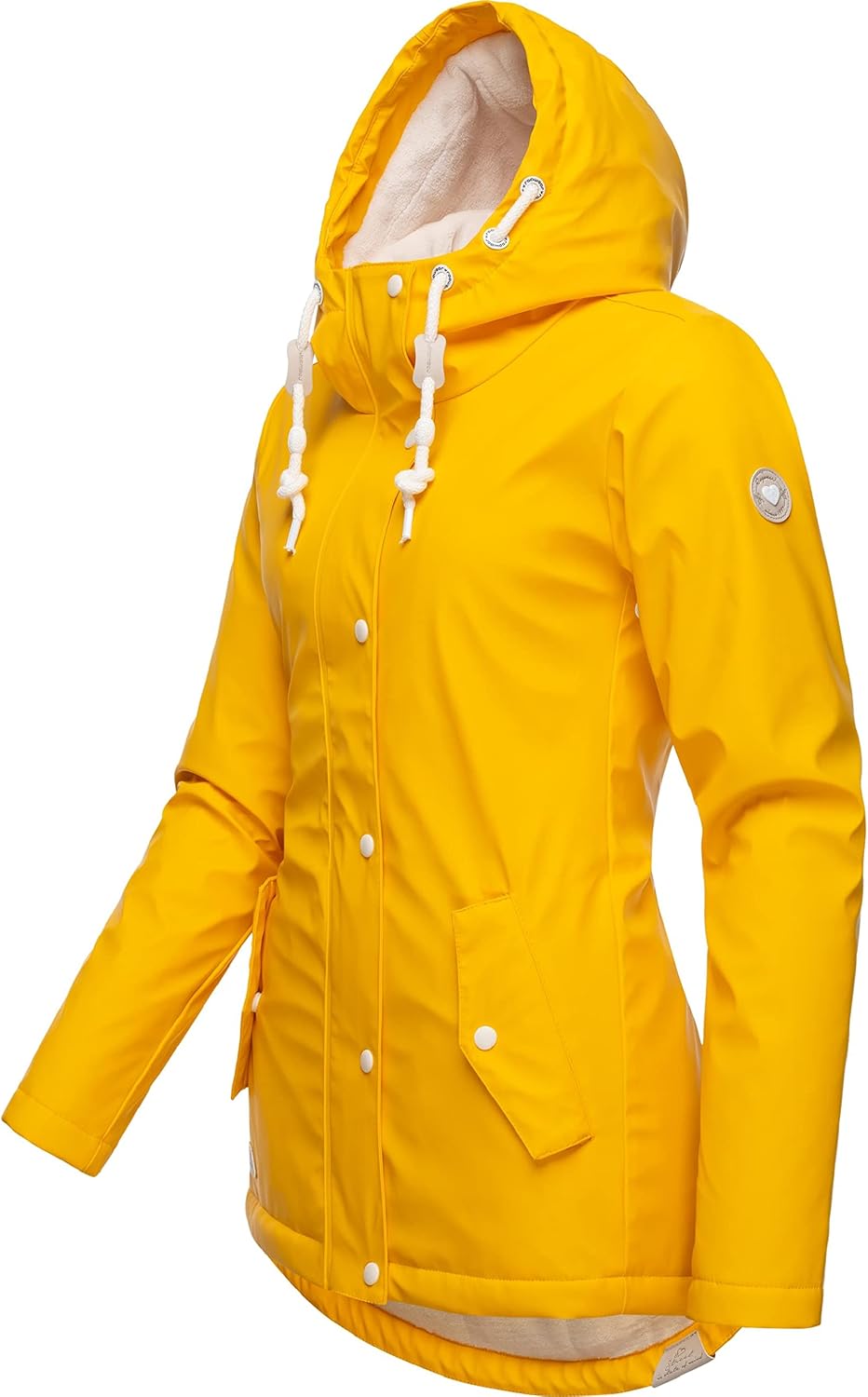 Ragwear Damen Winterjacke Kurze Regenjacke wasserdicht warm gefüttert mit Kapuze Marge XS-6XL XL Yel