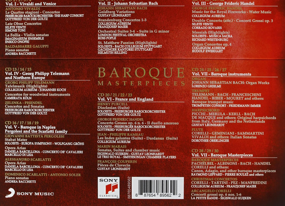Baroque Masterpieces, Audio-CD