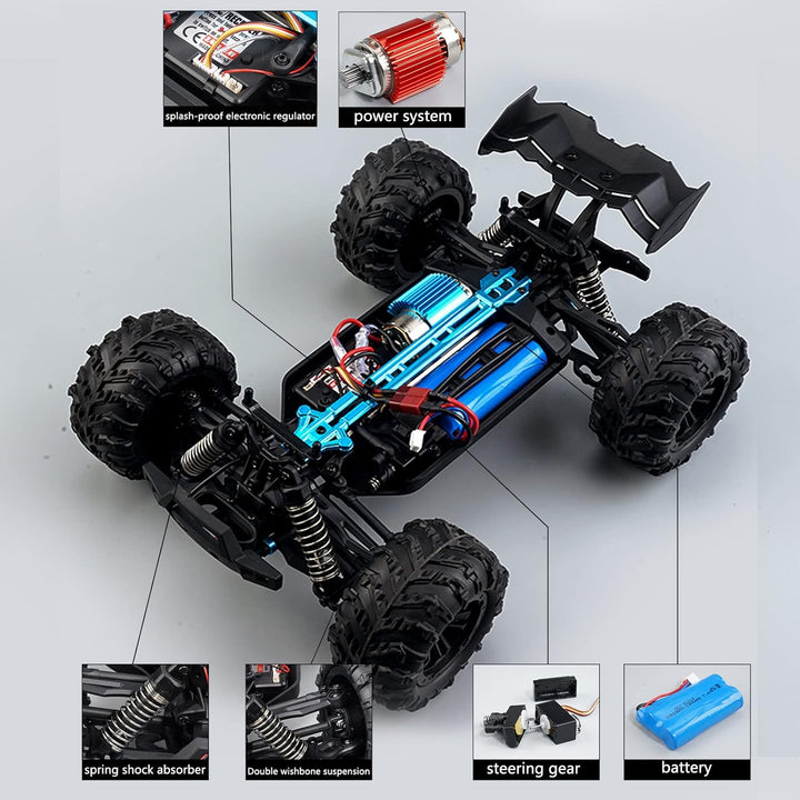 Gzsbaby Ferngesteuertes Auto 1/16 RC Car 4WD mit 40 km/h Hochgeschwindigkeits,2 Akku Lange Laufzeit,