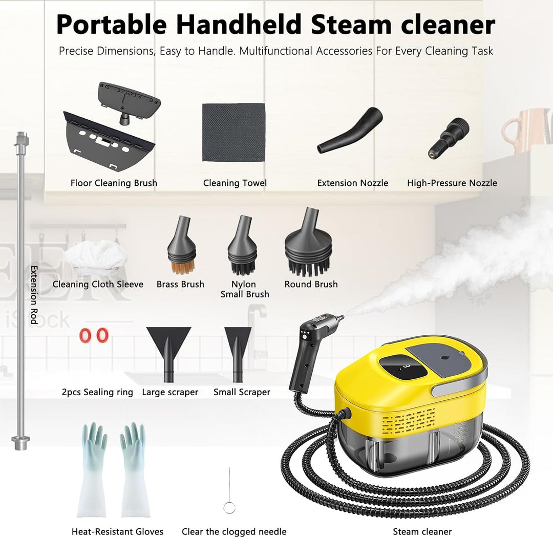 2026 neu 3-stufig einstellbarer dampfreiniger handgerät, 10 Sekunden Aufheizzeit und 1600 ml grosser