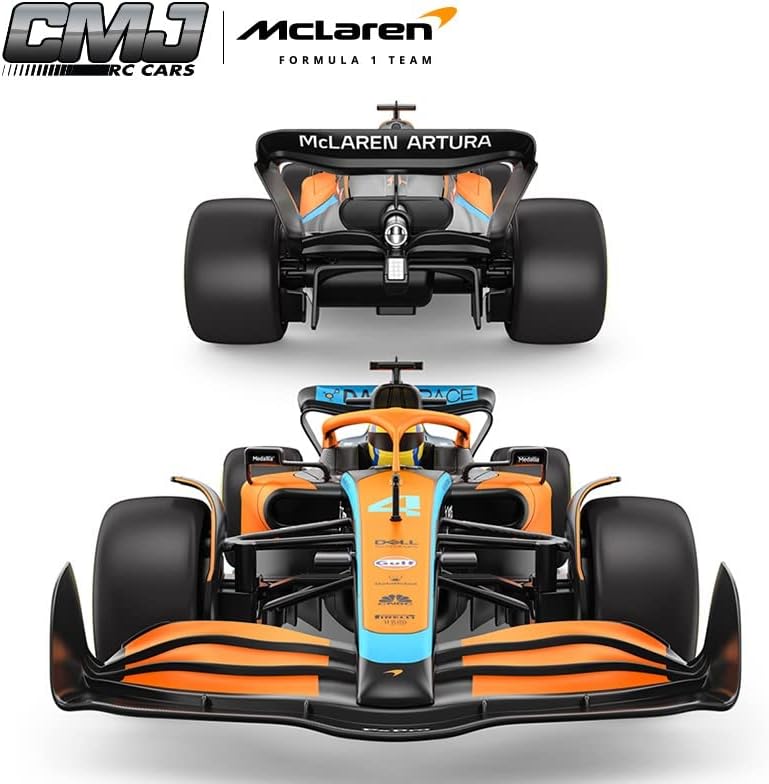 McLaren F1 MCL36 RC Auto (1:18 Skala) - Fernbedienungsauto für Formel 1 der Saison 2022 Fahrer - Lan