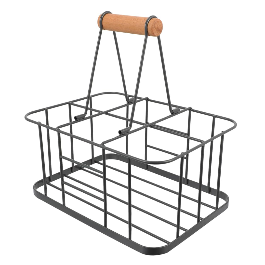 HEMOTON Flaschenträger Metall Flaschenkorb Bierträger Getränketräger Flaschenhalter mit Griff Flasch