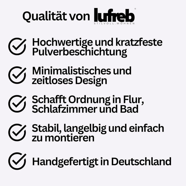 Kleiderstange Deckenmontage, Garderobenstange aus Holz Metall | Kleiderstange Decke | Als Schmale Ga
