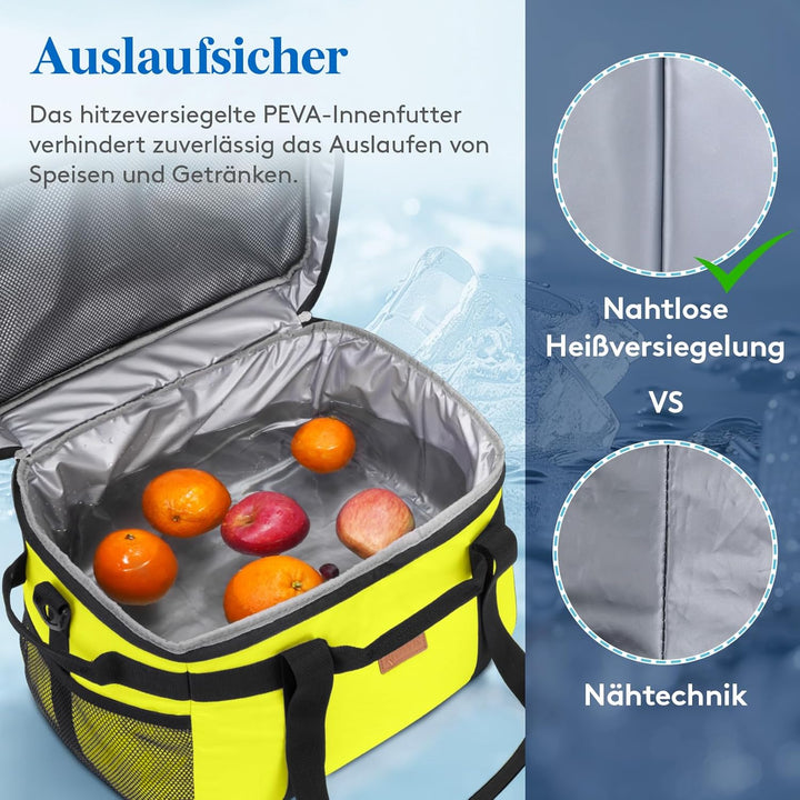 Lifewit Kühltasche 30L, Faltbar Picknicktasche für Essen & Getränke, Kühlbox Tragbare Eistasche für
