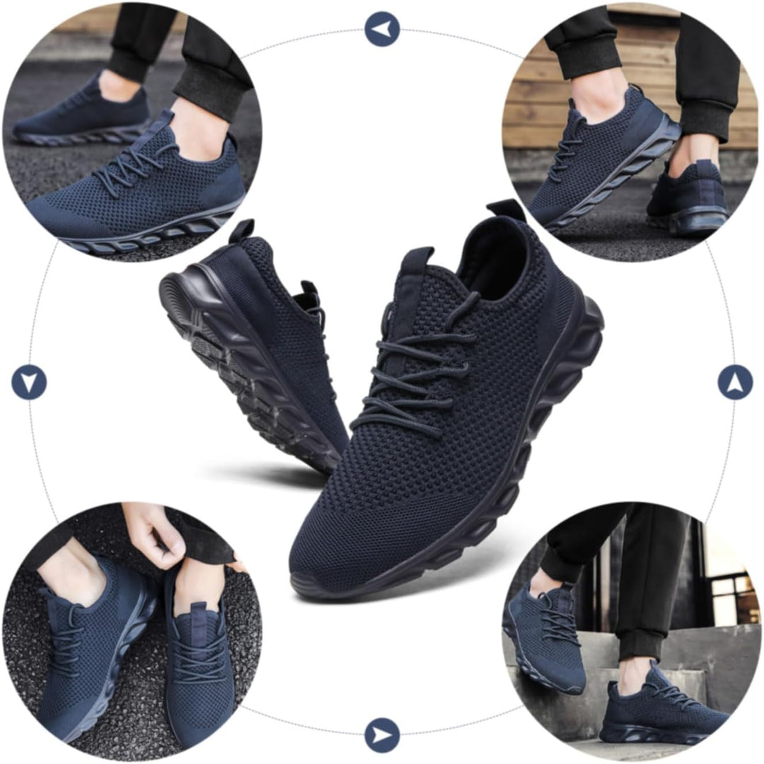 Herren Sneaker Walkingschuhe Atmungsaktiv Strassenlaufschuhe Leicht Freizeit Sportschuhe für Hallen