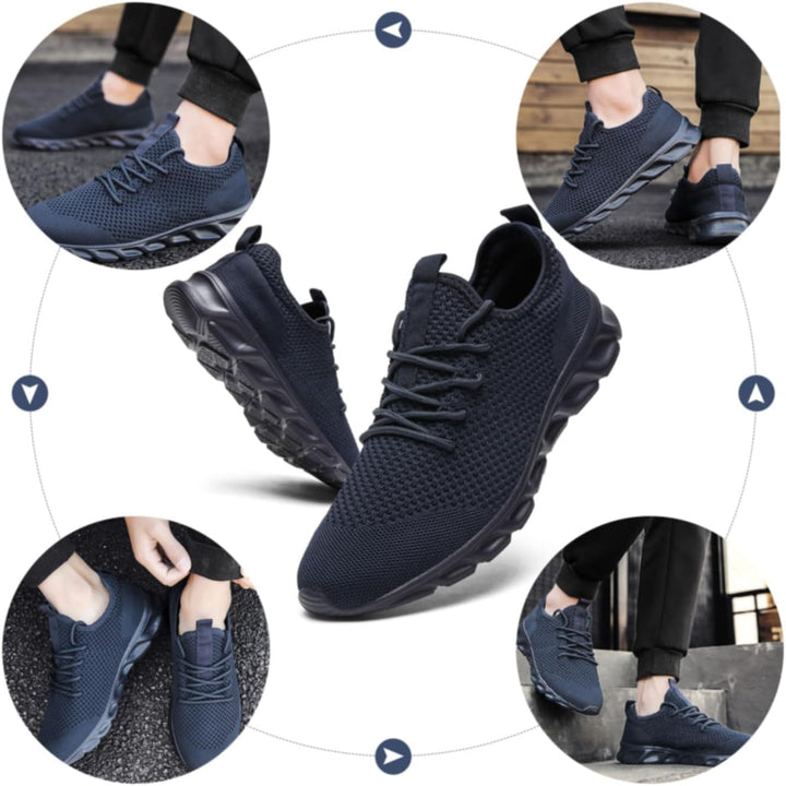 Herren Sneaker Walkingschuhe Atmungsaktiv Strassenlaufschuhe Leicht Freizeit Sportschuhe für Hallen