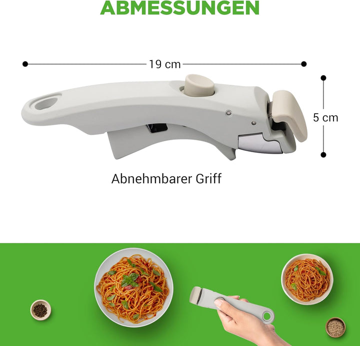NutriChef Abnehmbarer Griff Ersatz für Topf | Ergonomisches, hitzebeständiges Design, Ein-Klick Druc