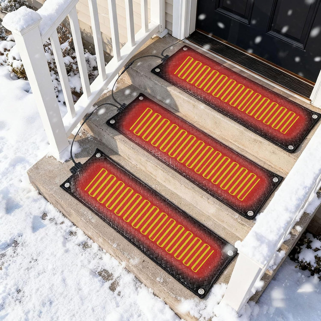 Winter Heizmatte PVC für Gehwege Treppenstufen inklusive Netzkabel mit 76 cm/h Schmelzgeschwindigkei