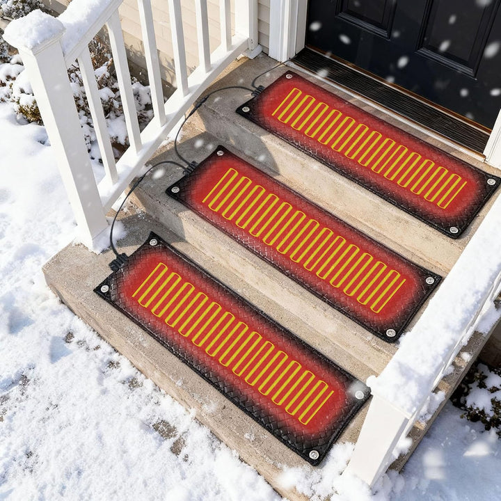 Winter Heizmatte PVC für Gehwege Treppenstufen inklusive Netzkabel mit 76 cm/h Schmelzgeschwindigkei