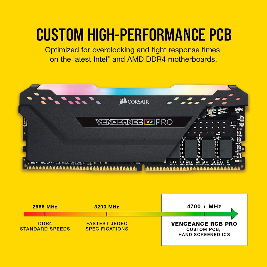 Corsair Vengeance RGB PRO 16GB (2x8GB) DDR4 3200MHz C16 XMP 2.0 Enthusiast RGB LED-Beleuchtung Speic