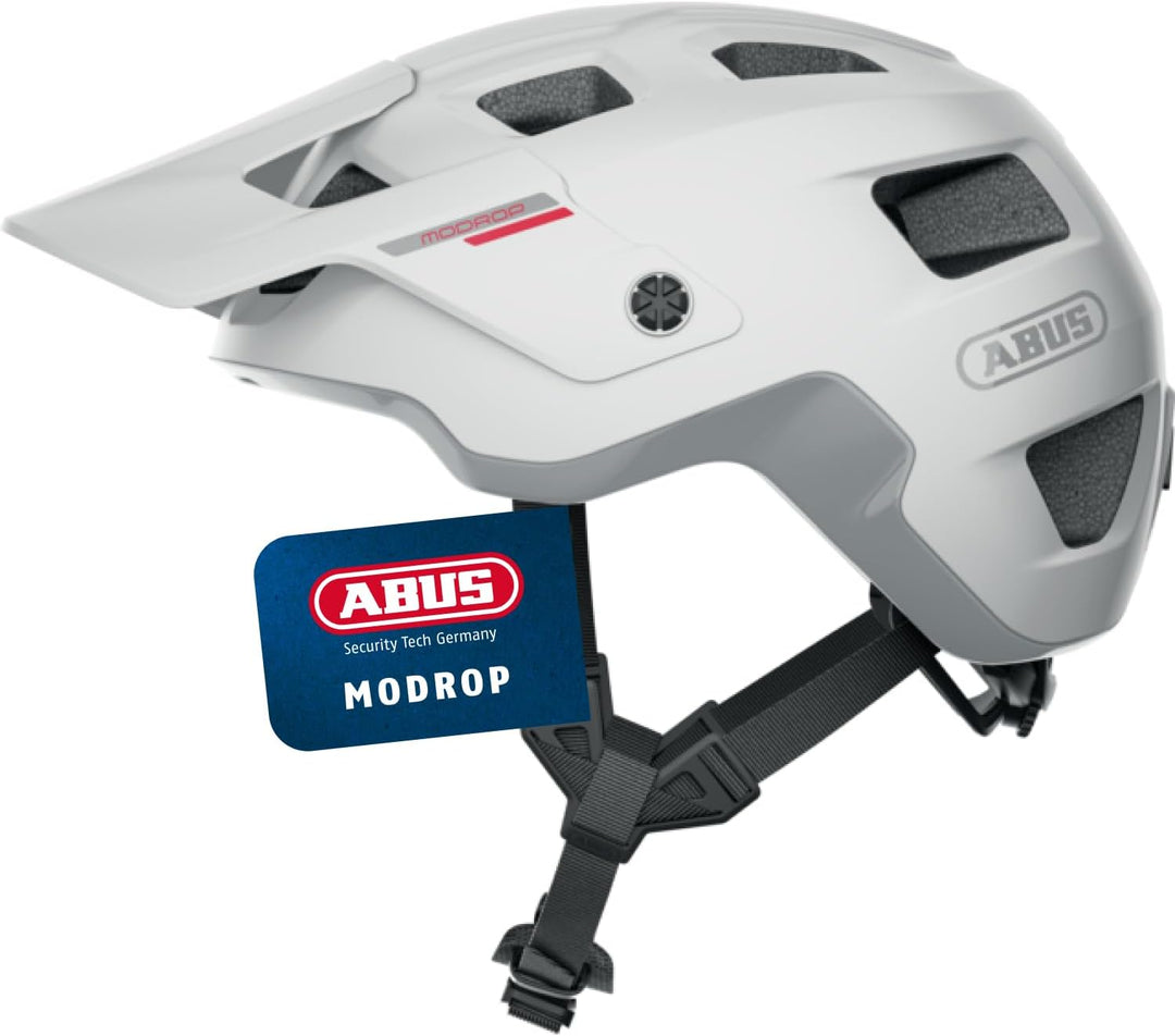 ABUS MTB-Helm MoDrop - robuster Fahrradhelm mit guter Belüftung für Mountainbiker - individuelle Pas