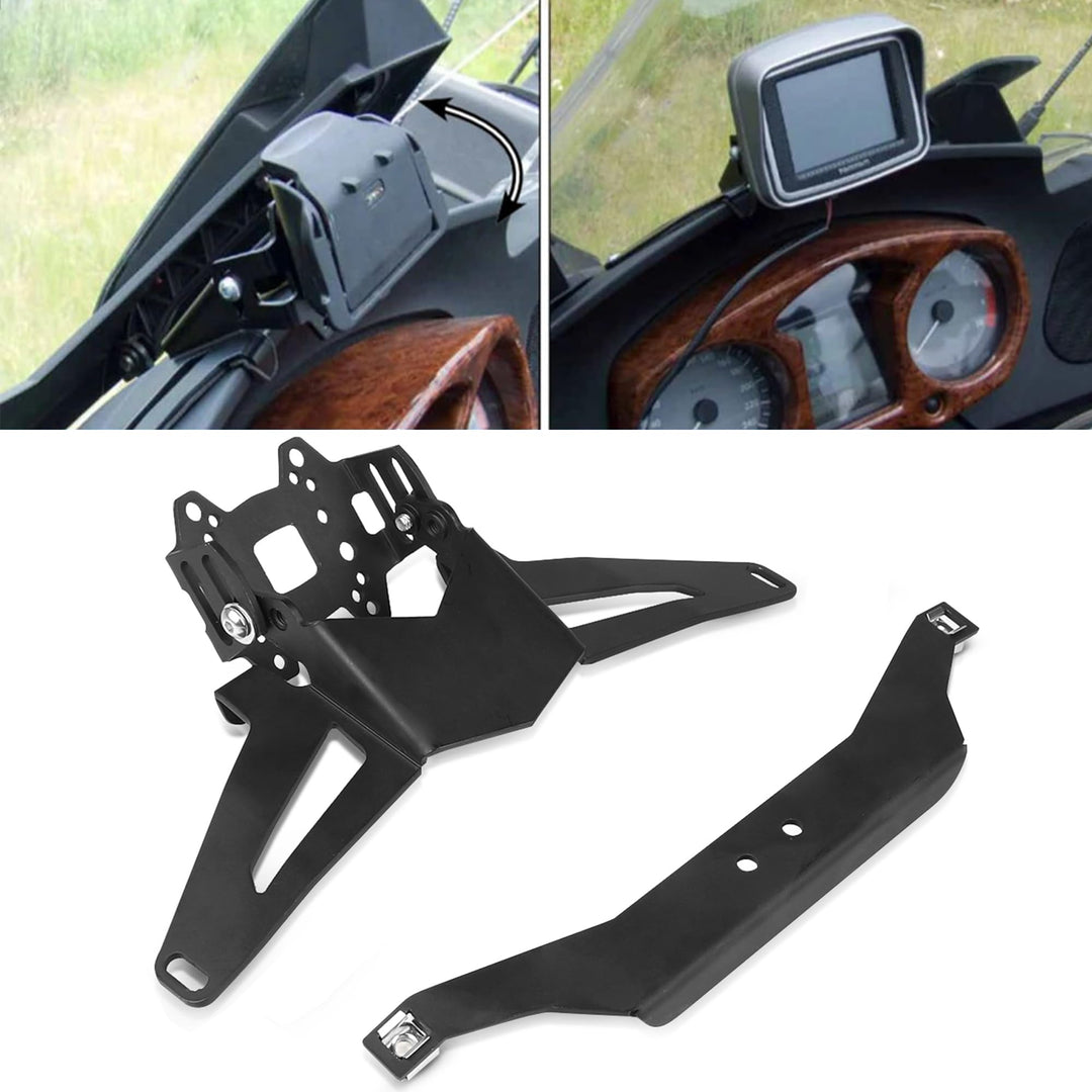 QJY-Motor Part-Store Motorrad Halter Navigationshalterung Für R1200RT R 1200 RT 2006-2009-Schwarz NB