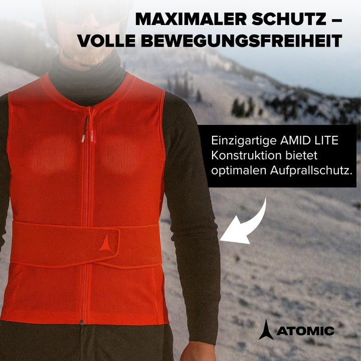 Atomic Live Shield AMID Lite Vest M I Herren-Protektorenweste mit AMID-Technologie für maximalen Sch