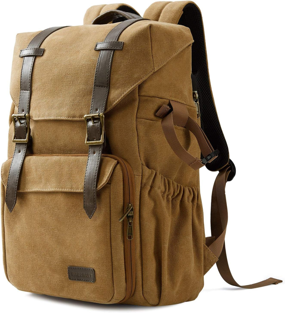 BAGSMART Fotorucksack DSLR Kamerarucksack Canvas Diebstahlsicher Wasserabweisend mit Regenschutz für