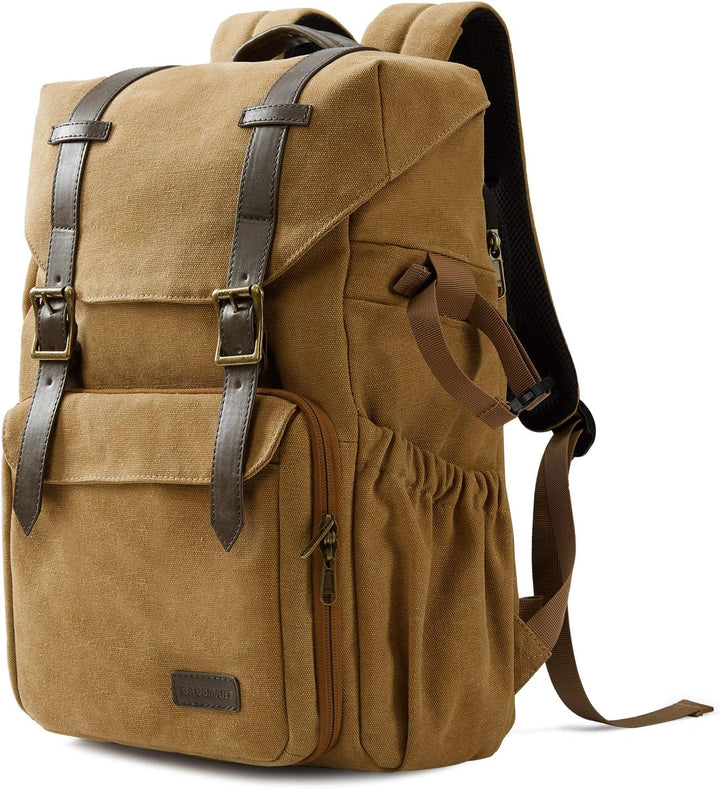 BAGSMART Fotorucksack DSLR Kamerarucksack Canvas Diebstahlsicher Wasserabweisend mit Regenschutz für