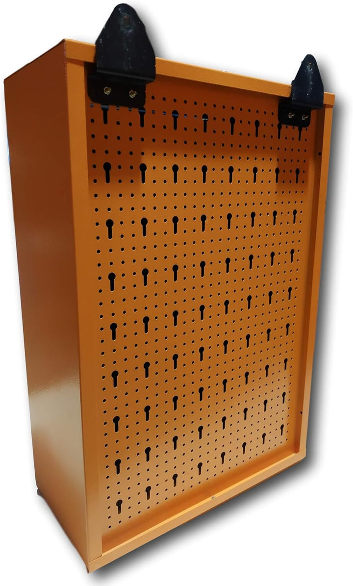 METALLMOBELL – Werkzeugschrank Metall 60x40x20 cm, mit Metallregalen, Wandwerkzeugtafel und Schloss,