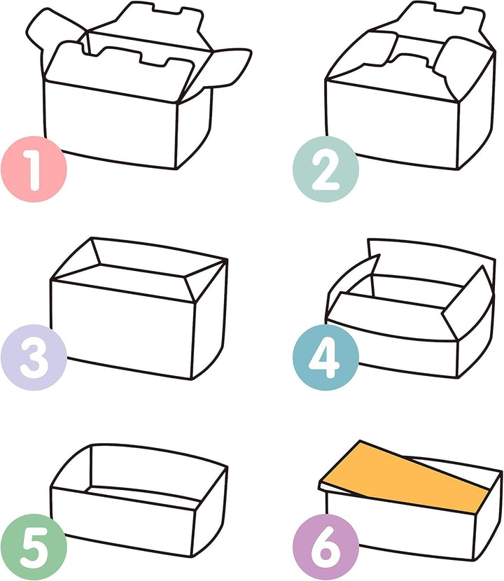 Conlun 5er-Pack Kratzbrett Katze mit Box, Beidseitige Kratzpappe für Katzen, Interaktive Öffnungen,
