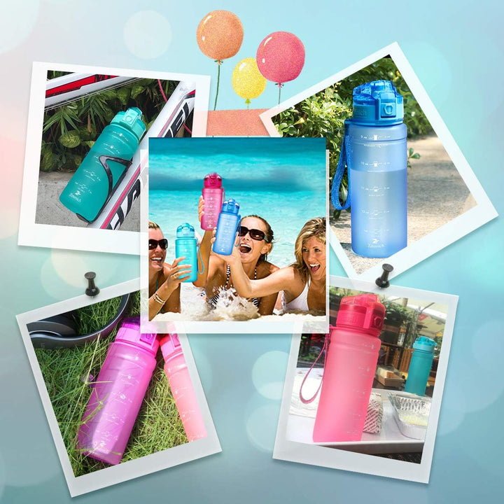 Zounich Trinkflasche Kinder Auslaufsichere 1L/700ml/500ml-BPA frei trinkflaschen Sport Tritan Kunsts