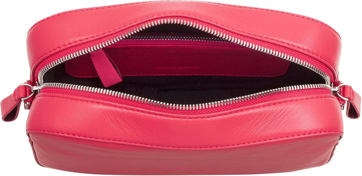 DUDU Damen Umhängetasche aus Leder, Kamera Bag mit abnehmbarem Riemen, kompakte Elegante Lederhandta