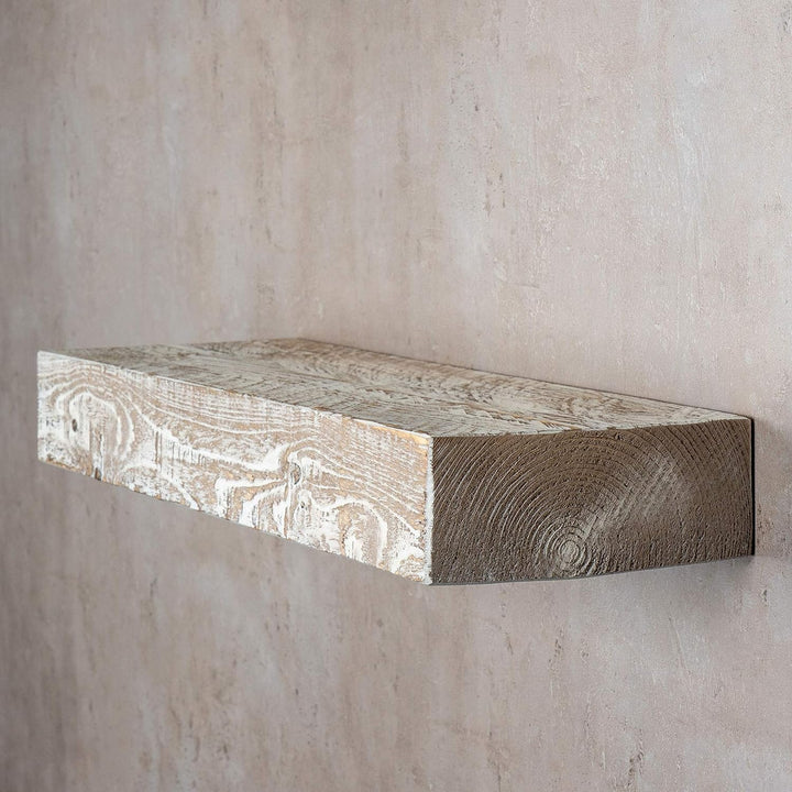 levandeo Wandregal Holz Massiv 60x20cm Shabby Chic Wandboard Vintage Rustikal Design Natur Regal Bor
