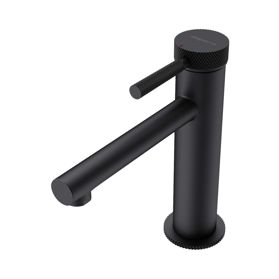 doporro Design Armatur in Schwarz matt Waschbeckenarmatur praktischer Einhebelmischer 18,1 cm hoch W