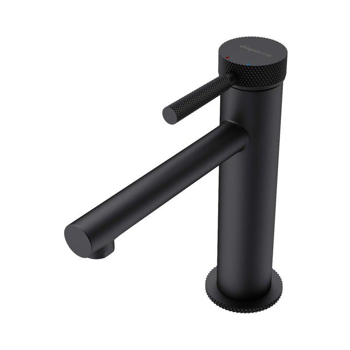 doporro Design Armatur in Schwarz matt Waschbeckenarmatur praktischer Einhebelmischer 18,1 cm hoch W