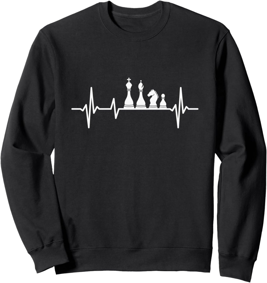Schachfiguren Herzschlag Schach Sweatshirt