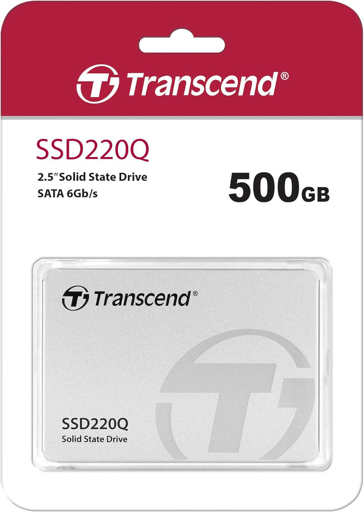 Transcend 500GB SATA III 6Gb/s interne 2.5 Zoll SSD220Q 2.5 Zoll TS500GSSD220Q