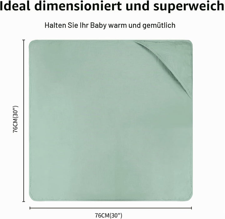 Kapuzenhandtuch Baby 2er-Pack, Musselin Baumwolle Baby Handtuch Kapuze, Ultraweiche und Saugfähige B