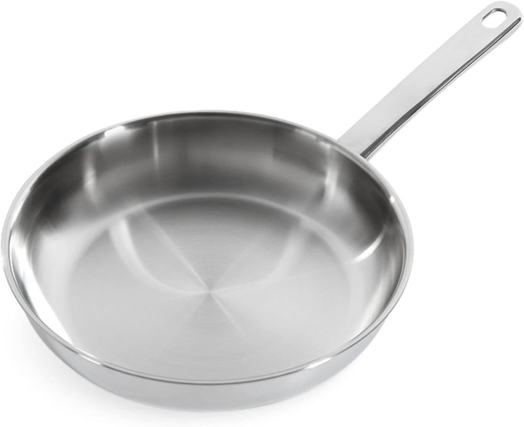 BK Bright Edelstahl Induktion 24 cm Bratpfanne, Mehrfach Verkleidet, Backofenfest, Metallbesteckfest