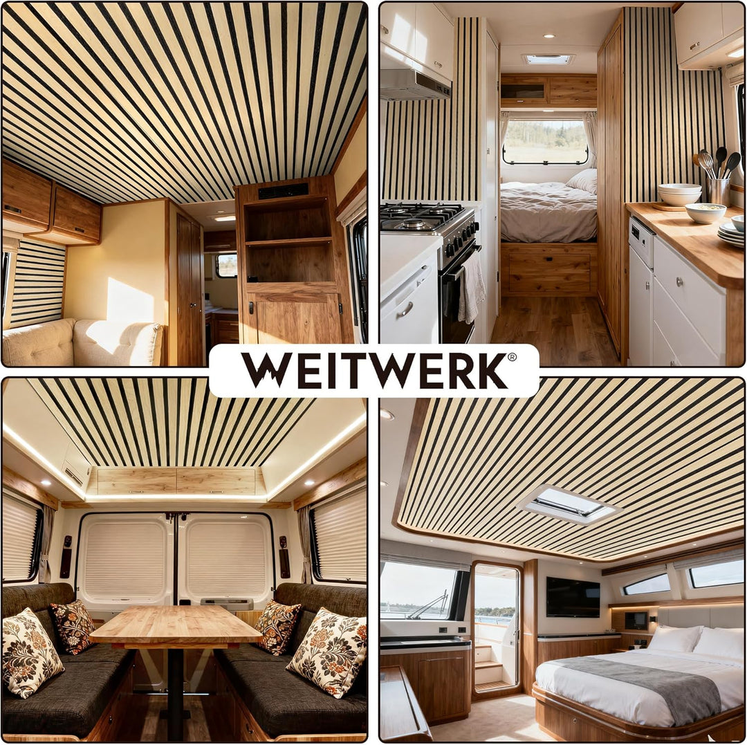 Leichte Paneele für Camper Ausbau, Wohnmobil & Van | Filz Verkleidung 2er-Set | 1,21 m² Gesamtfläche