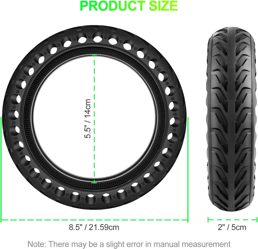BANGTING 2 PCS 8,5 Zoll E Scooter Solid Reifen, 8 1/2 x2 Vollgummireifen, 50/75-6.1 Ersatzreifen für