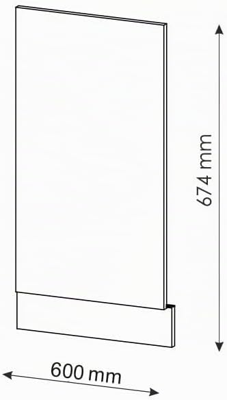 Vicco Frontblende Fame-Line, Anthrazit-Gold/Goldkraft Eiche, 60 cm ohne Arbeitsplatte Anthrazit-gold
