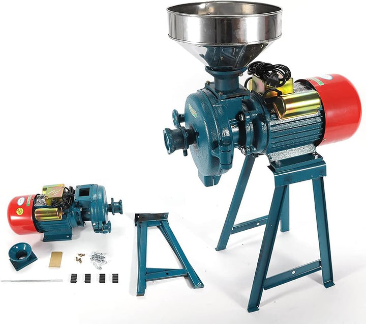 2200W 220V Getreidemühle, Elektrische Getreidemühle, Getreidemühle Mühle Nussmühle mit Trichter, Kom