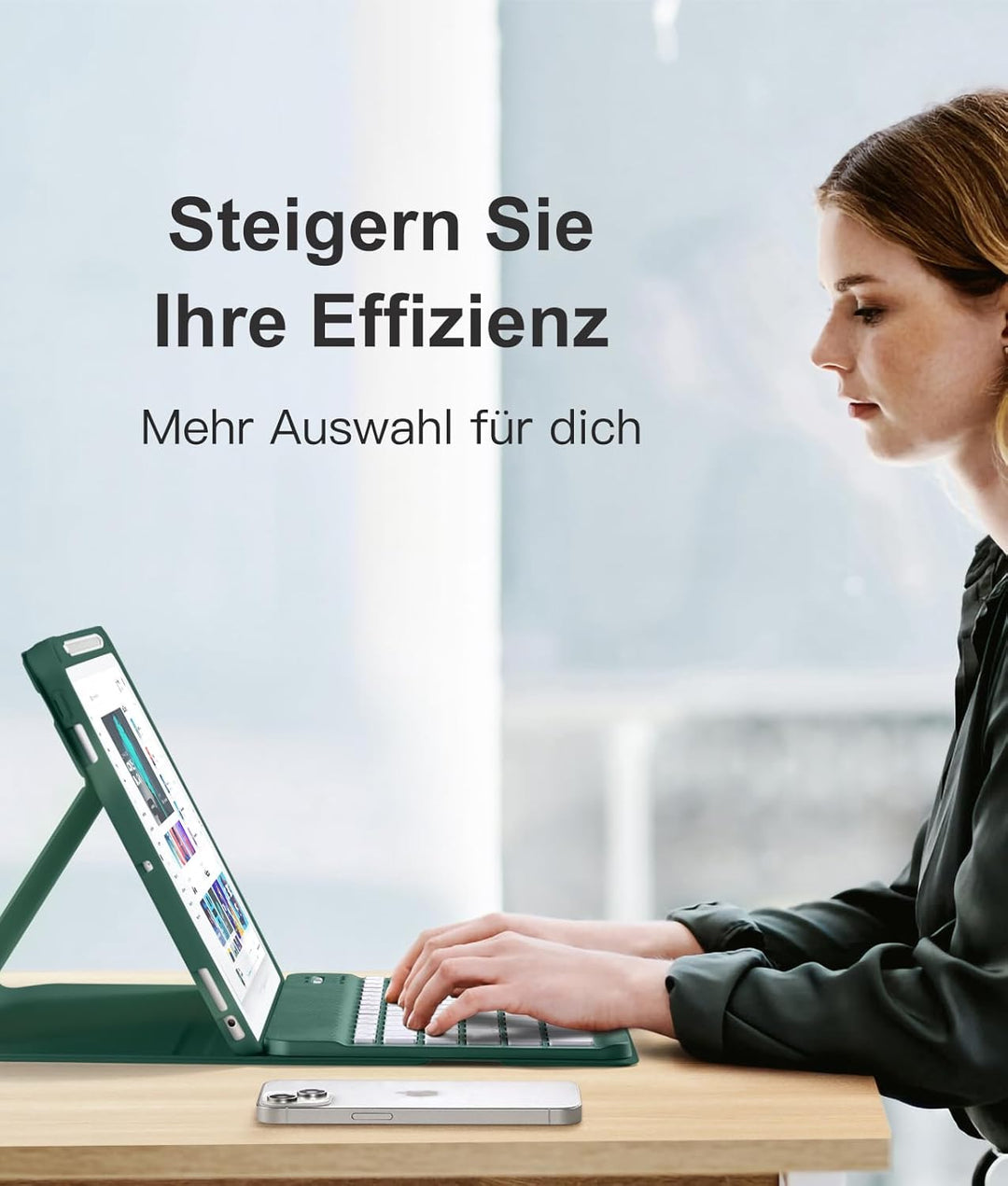 Vobafe Hülle mit Tastatur Kompatibel für iPad 9./ 8. /7. Generation 10.2 Zoll mit Stifthalter, Magne