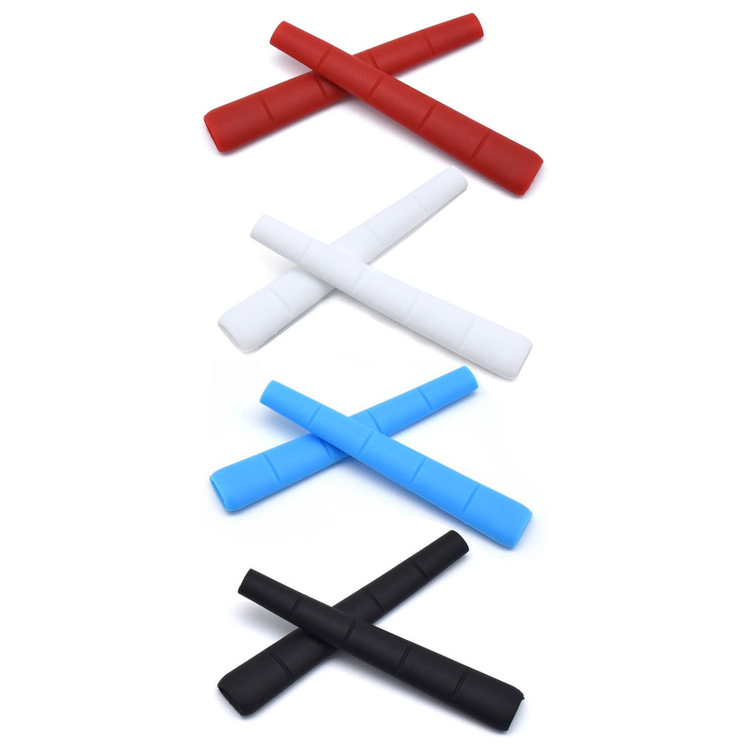 HKUCO Red/Blue/Black/White Replacement Silicone Leg Set For Oakley M Frame 2.0 Earsocks Rubber Kit