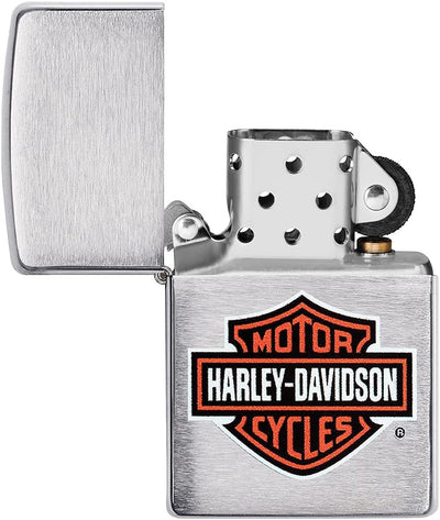 Zippo Harley Davidson H-D - Chrome brushed Klassisches Logo, Klassisches Logo