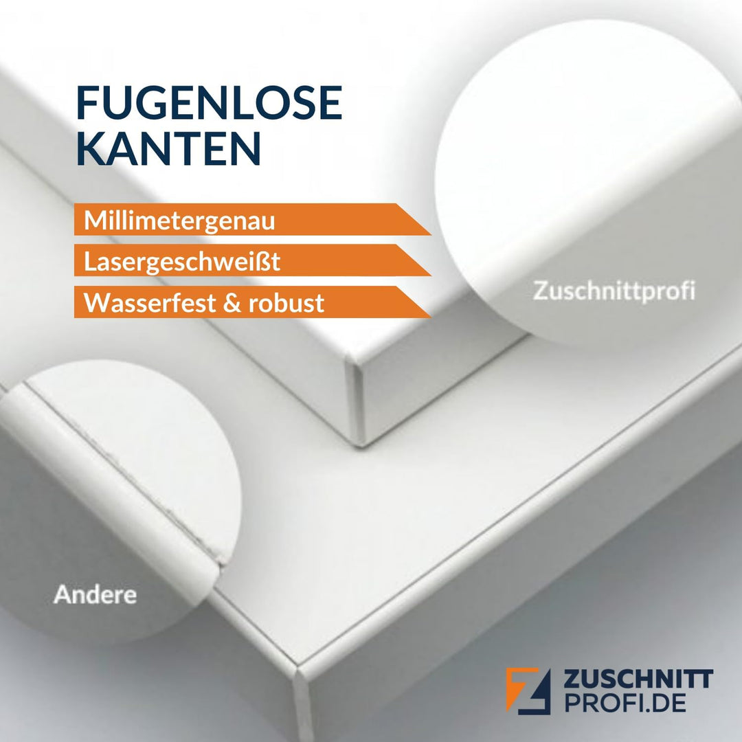 ZUSCHNITTPROFI.DE Dekor-Geschirrspülerfront 19mm vollintegriert oder teilintegriert, fugenlose Kante