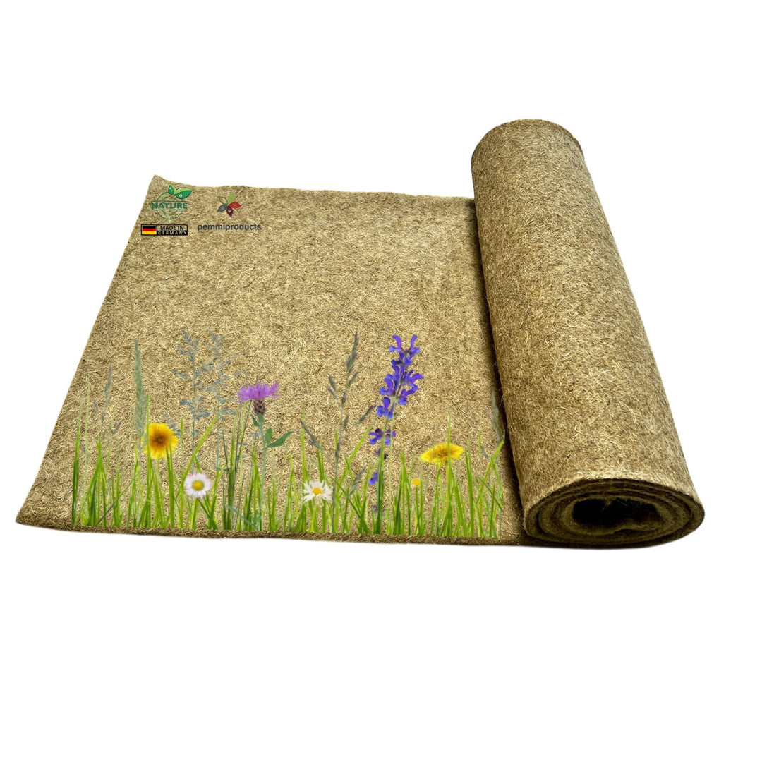 Nager-Teppich aus 100 % Hanf, 120 x 60 cm 10 mm dick , Nagermatte geeignet als Käfig Bodenbedeckung