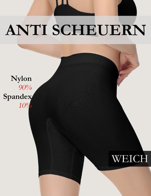 Yeblues Radlerhose Damen Kurz Hose,3er Pack Anti Scheuern Radlerhosen Shorts Damen Kurze Hosen für K