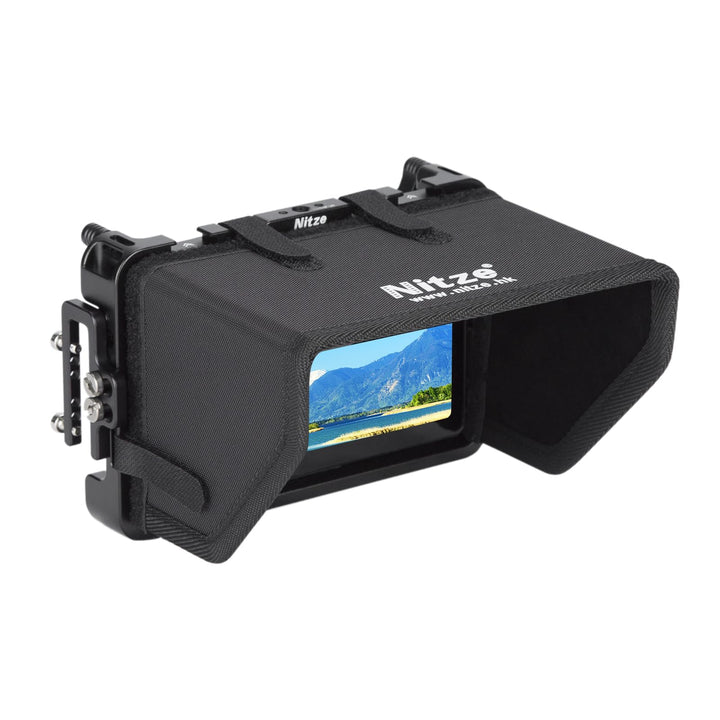Nitze Cage Käfigs für PortKeys LH5P / LH5P II 5,5" Monitor mit Sonnenblende - JT-I01B