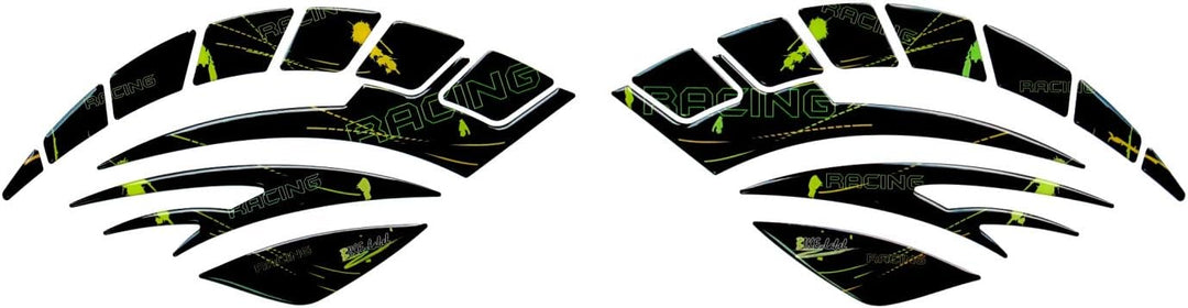 BIKE-label Tankpad Seitentank Racing Black Gelb kompatibel für Suzuki 810004