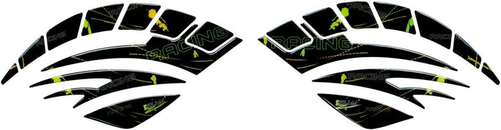 BIKE-label Tankpad Seitentank Racing Black Gelb kompatibel für Suzuki 810004