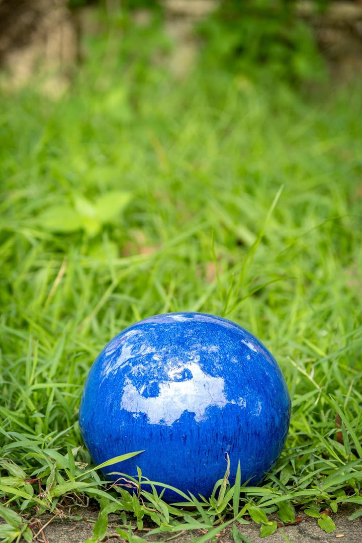 Dekokugel Gartenkugel glasiert -Blau, Grün, Anthrazit, Türkis, Aqua- sehr hochwertig frostfest und w