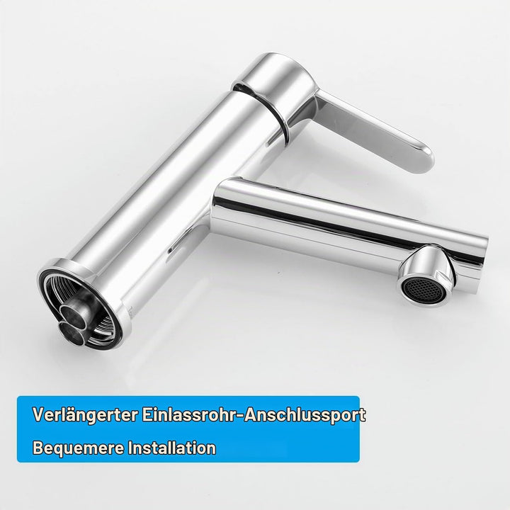 Waschtischarmatur, Wasserhahn Bad Mischbatterie, Einhebelmischer Waschbecken Armaturen mit Auslauf H