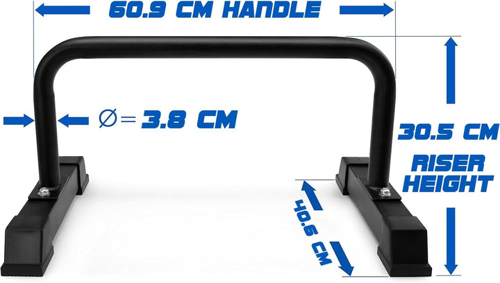 Yes4All Liegestützgriffe, Holz/Stahl Parallettes, Grosser Push Up Bar & Dip Barren, Rutschfeste Lieg